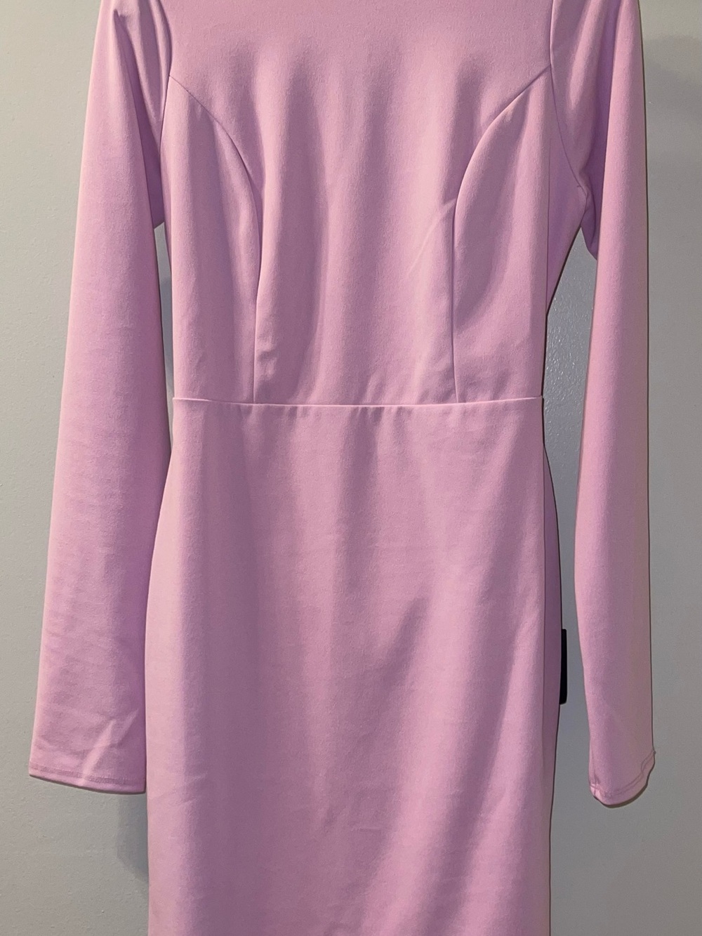 Lulu's Long Sleeve Light Pink Sheath Dress
